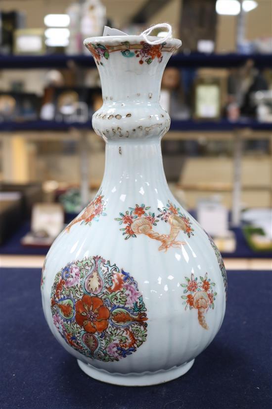 A Chinese famille rose guglet, Yongzheng period Height 24cm excluding stand